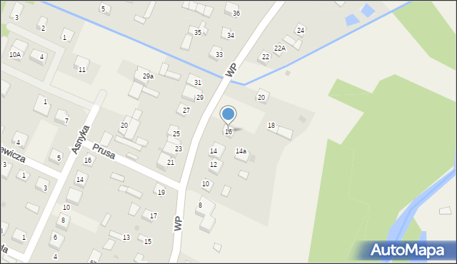 Wilga, Wojska Polskiego, 16, mapa Wilga