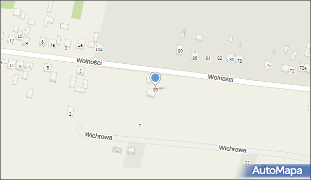 Wincentów, Wolności, 93, mapa Wincentów