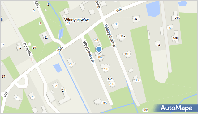 Władysławów, Wojska Polskiego, 28A, mapa Władysławów