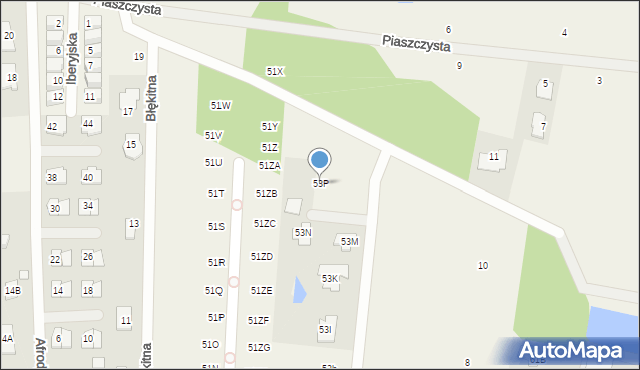 Władysławów, Wojska Polskiego, 53P, mapa Władysławów