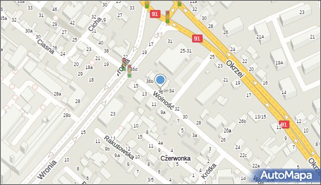 Włocławek, Wolność, 36, mapa Włocławka