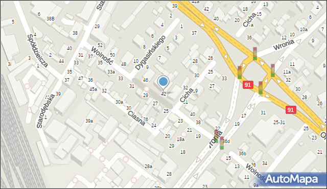 Włocławek, Wolność, 42, mapa Włocławka