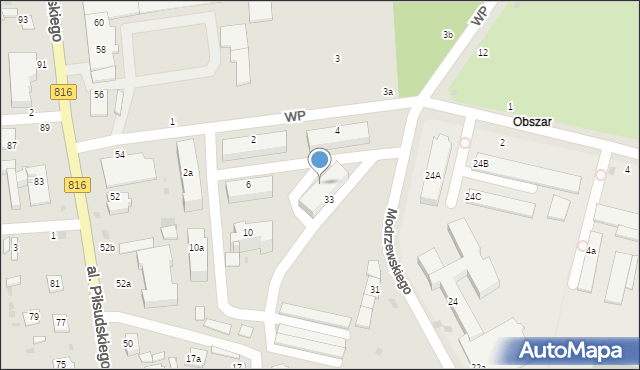 Włodawa, Wojska Polskiego, 8, mapa Włodawa