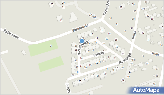 Włodawa, Wokulskiego, 13, mapa Włodawa