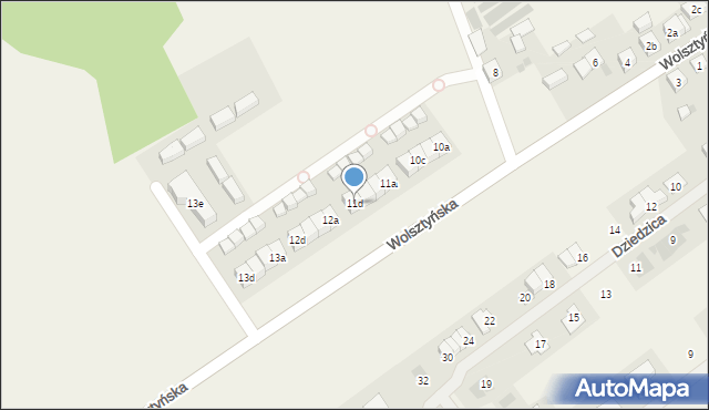Włoszakowice, Wolsztyńska, 11d, mapa Włoszakowice