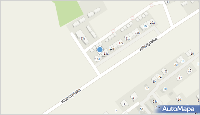 Włoszakowice, Wolsztyńska, 13c, mapa Włoszakowice