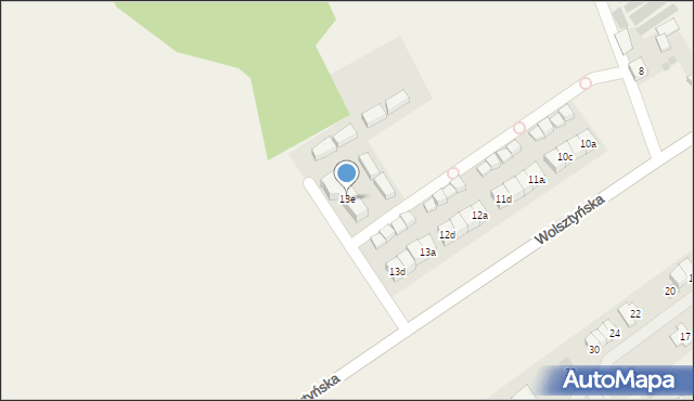 Włoszakowice, Wolsztyńska, 13e, mapa Włoszakowice