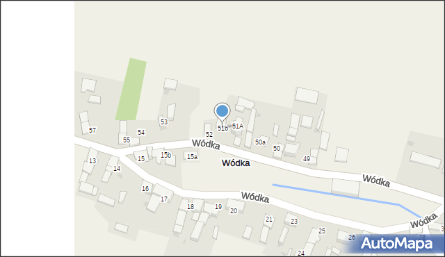 Wódka, Wódka, 51b, mapa Wódka