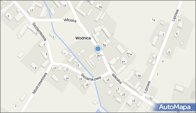 Wodnica, Wodnica, 15, mapa Wodnica