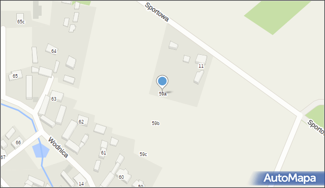 Wodnica, Wodnica, 59a, mapa Wodnica