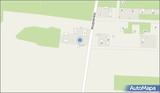 Wodzierady, Wodzierady, 1c, mapa Wodzierady