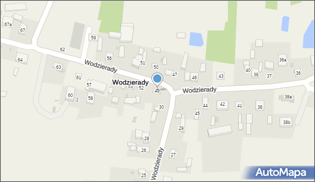 Wodzierady, Wodzierady, 49, mapa Wodzierady