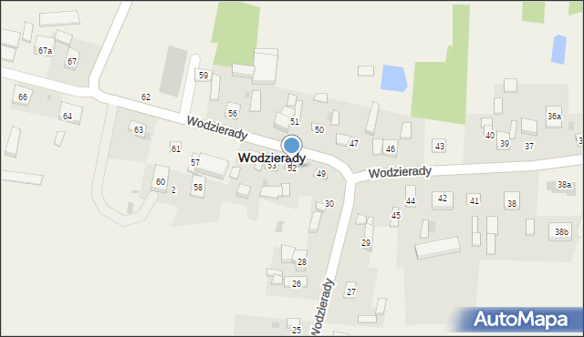 Wodzierady, Wodzierady, 52, mapa Wodzierady