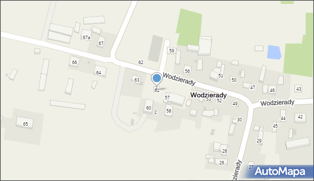 Wodzierady, Wodzierady, 61, mapa Wodzierady