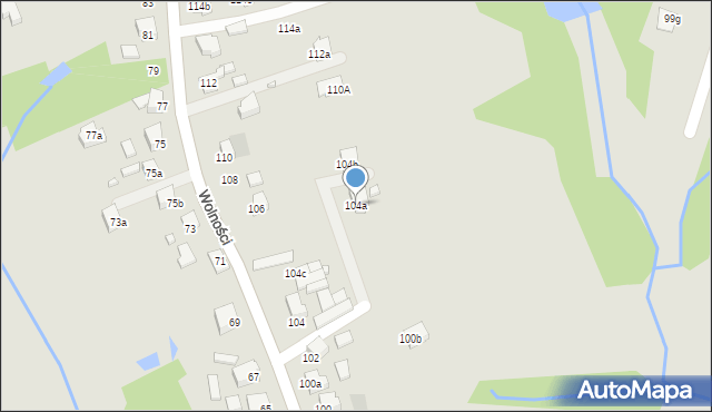 Wodzisław Śląski, Wolności, 104a, mapa Wodzisławia Śląskiego