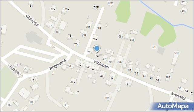 Wodzisław Śląski, Wolności, 74, mapa Wodzisławia Śląskiego