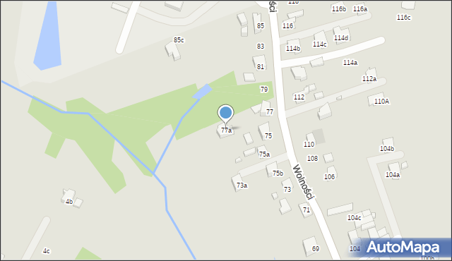 Wodzisław Śląski, Wolności, 77a, mapa Wodzisławia Śląskiego