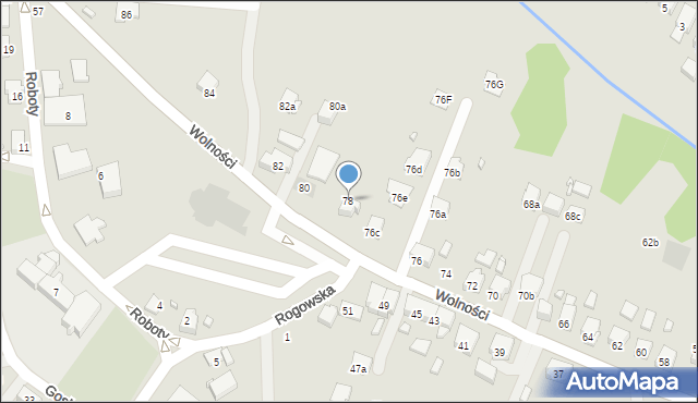 Wodzisław Śląski, Wolności, 78, mapa Wodzisławia Śląskiego