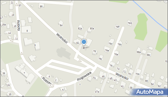 Wodzisław Śląski, Wolności, 80, mapa Wodzisławia Śląskiego