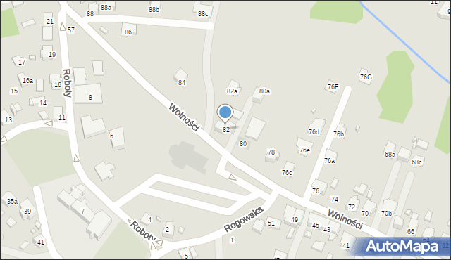 Wodzisław Śląski, Wolności, 82, mapa Wodzisławia Śląskiego
