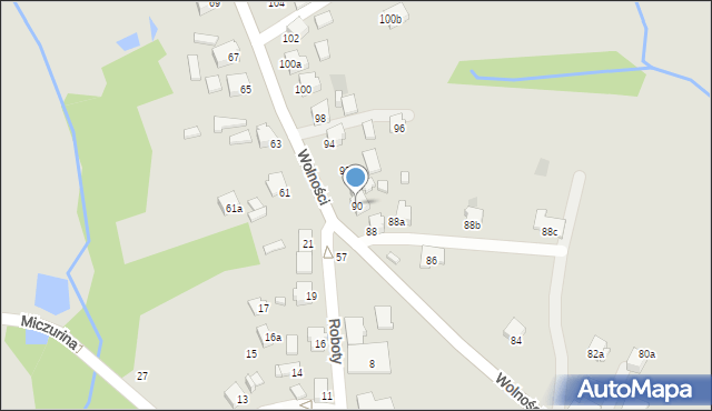 Wodzisław Śląski, Wolności, 90, mapa Wodzisławia Śląskiego