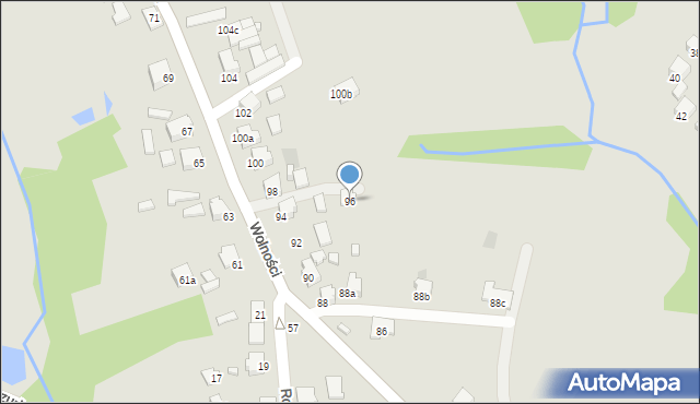 Wodzisław Śląski, Wolności, 96, mapa Wodzisławia Śląskiego