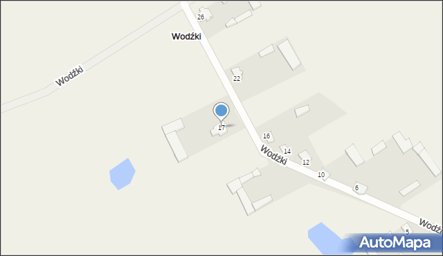 Wodźki, Wodźki, 17, mapa Wodźki