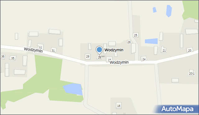 Wodzymin, Wodzymin, 28, mapa Wodzymin