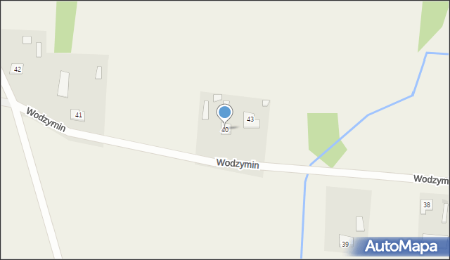 Wodzymin, Wodzymin, 40, mapa Wodzymin