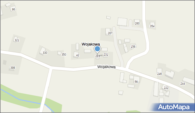 Wojakowa, Wojakowa, 223, mapa Wojakowa