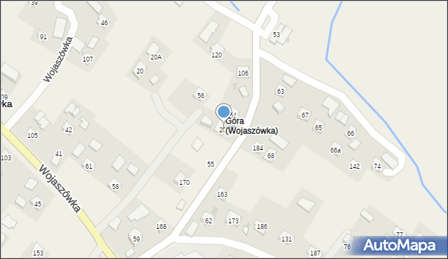 Wojaszówka, Wojaszówka, 207, mapa Wojaszówka