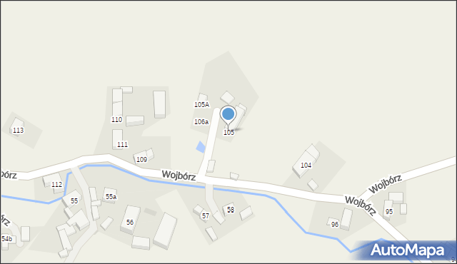 Wojbórz, Wojbórz, 105, mapa Wojbórz