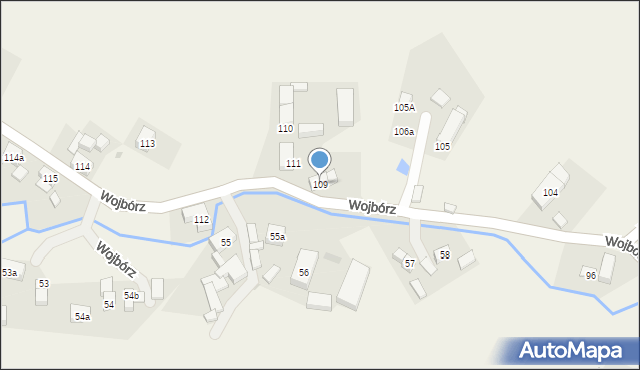 Wojbórz, Wojbórz, 109, mapa Wojbórz