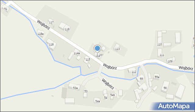 Wojbórz, Wojbórz, 114, mapa Wojbórz