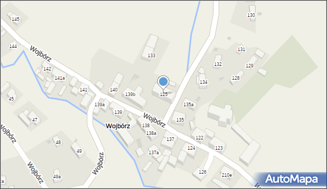 Wojbórz, Wojbórz, 125, mapa Wojbórz