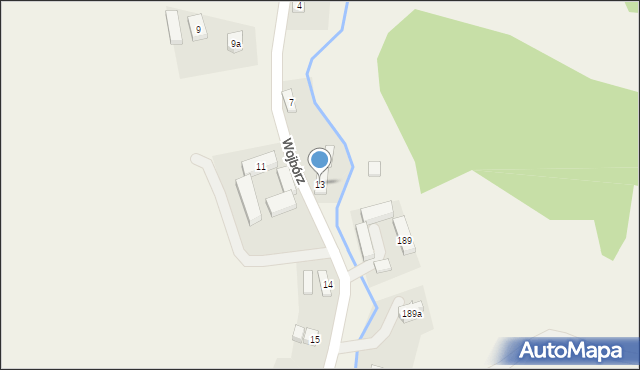 Wojbórz, Wojbórz, 13, mapa Wojbórz