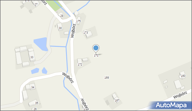 Wojbórz, Wojbórz, 171, mapa Wojbórz