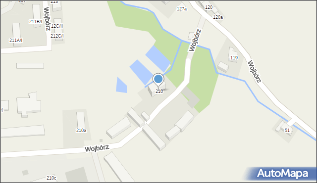 Wojbórz, Wojbórz, 210, mapa Wojbórz