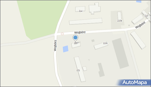 Wojbórz, Wojbórz, 220, mapa Wojbórz