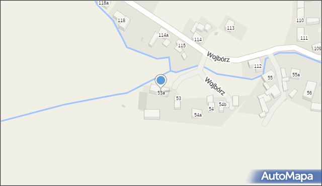 Wojbórz, Wojbórz, 53a, mapa Wojbórz