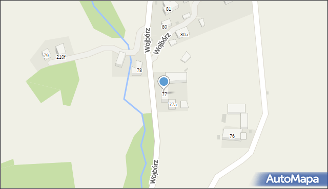 Wojbórz, Wojbórz, 77, mapa Wojbórz