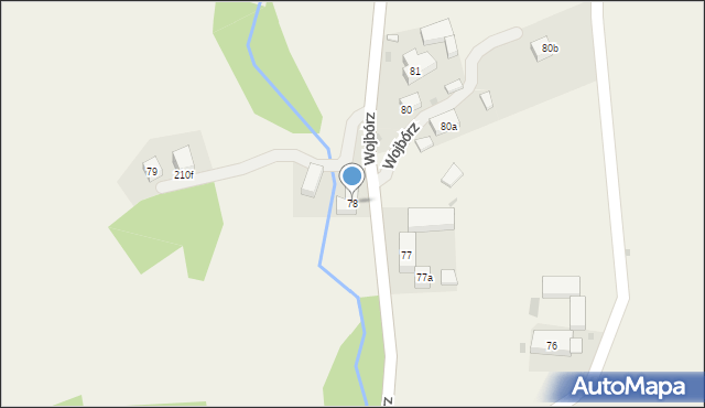 Wojbórz, Wojbórz, 78, mapa Wojbórz