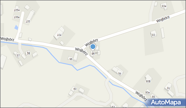 Wojbórz, Wojbórz, 95, mapa Wojbórz