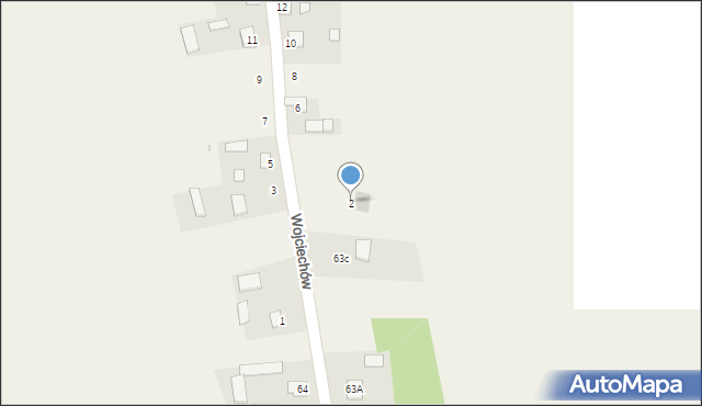 Wojciechów, Wojciechów, 2, mapa Wojciechów