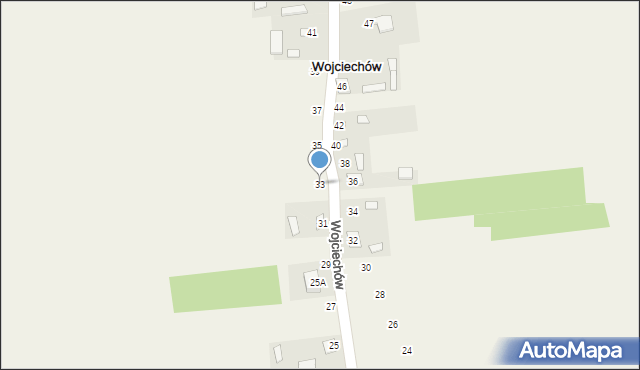 Wojciechów, Wojciechów, 33, mapa Wojciechów