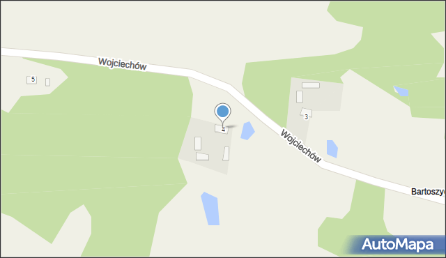 Wojciechów, Wojciechów, 4, mapa Wojciechów