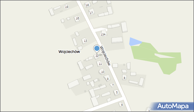Wojciechów, Wojciechów, 12, mapa Wojciechów