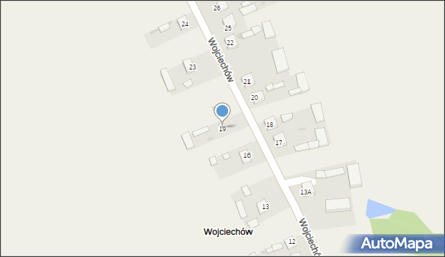 Wojciechów, Wojciechów, 19, mapa Wojciechów