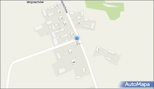 Wojciechów, Wojciechów, 6, mapa Wojciechów