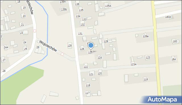 Wojciechów, Wojciechów, 126A, mapa Wojciechów